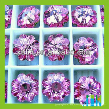 coser en forma de flor de cristal medio agujero frustrado cristal trasero